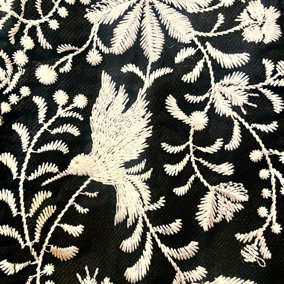 Kates Spade Black Cropped Jacket – XS, White Floral Embroidery - Picture 3 of 4